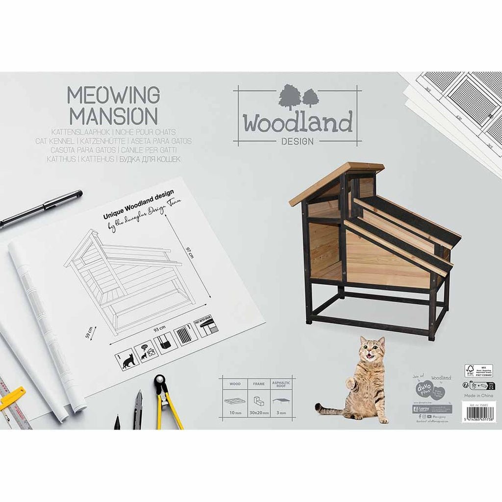 Buitenhuis voor katten Kattenhuisjes Woodland