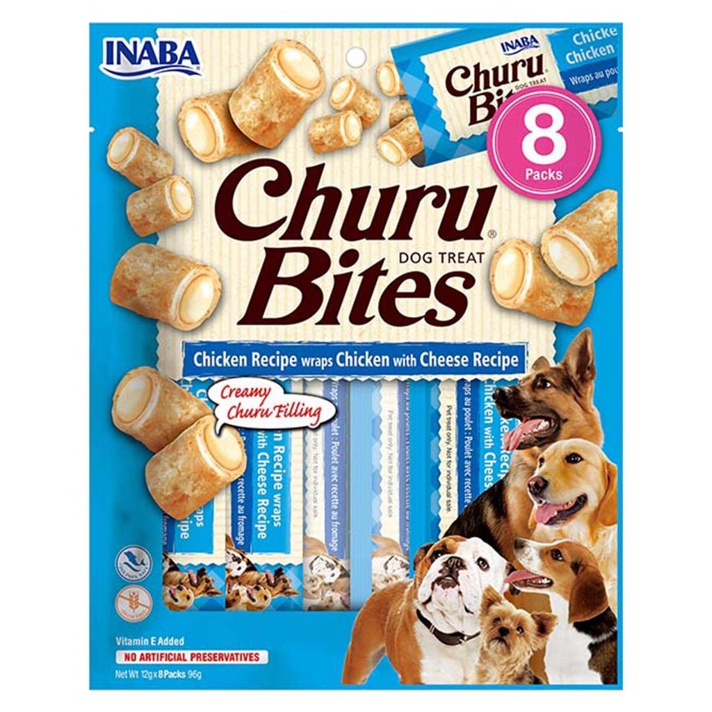 Hond Churu Bites wrap kip & kaas Snacks INABA