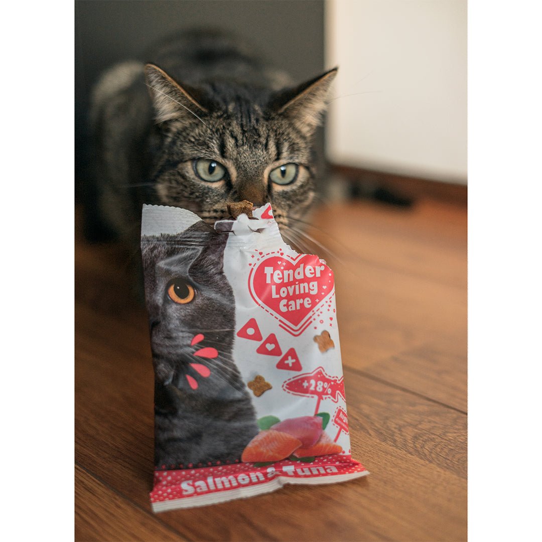 TLC Soft kattensnack zalm & tonijn (2 x 50g) Snacks Tender Loving Care