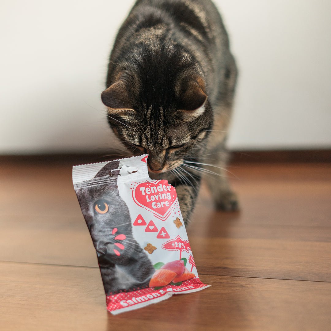 TLC Soft kattensnack zalm & tonijn (2 x 50g) Snacks Tender Loving Care