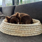 Siesta poef maïsbladeren